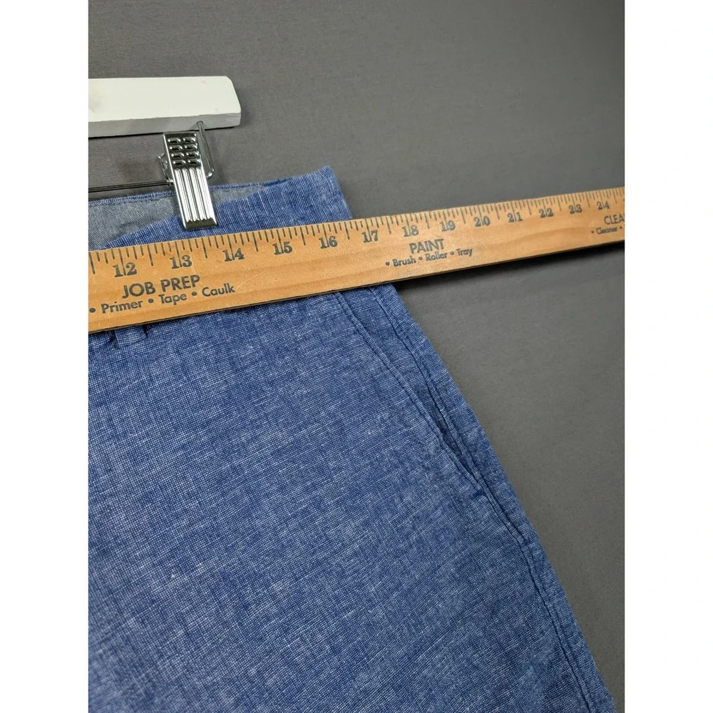 Banana Republic Mens Blue Linen Cotton Blend Shorts‎ Size 33